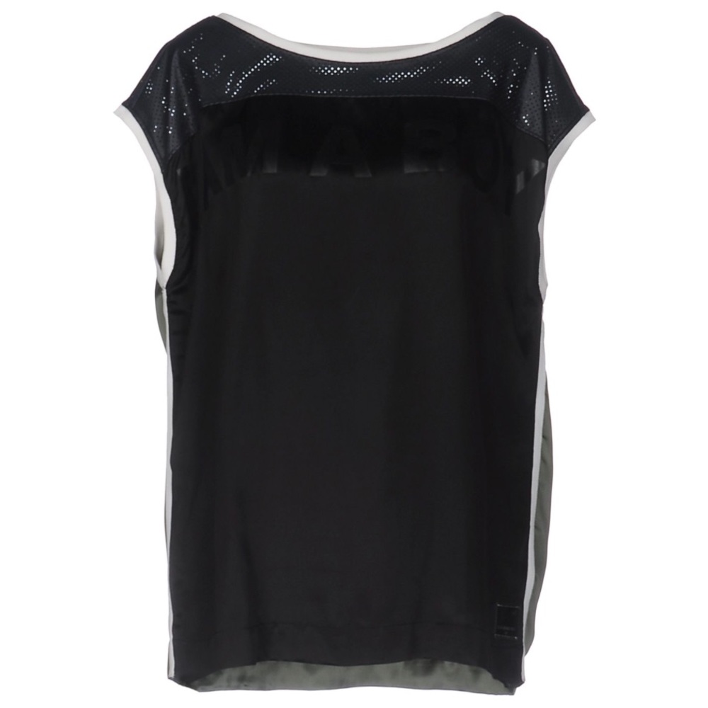 Replay silk and leather T-shirt - Picture 2 of 5